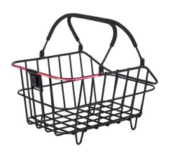 Basil Gepäckträgerkorb CentoAlu Nordlicht Schwarz, 46x34x26cm, Weitmaschig, Für Racktime