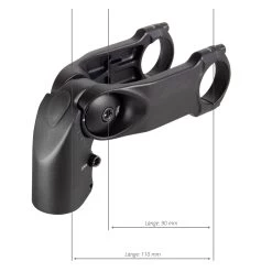 KTM Vorbau Mit Kiox-Halter 90mm Winkelverstellbar 0-60° -Fahrradersatzteile ktm vorbau kiox 90mm winkelverstellbar masse