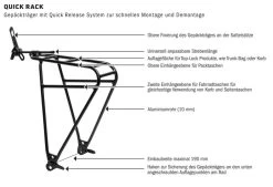 Ortlieb Quick Rack Gepäckträger -Fahrradersatzteile quick rack facts