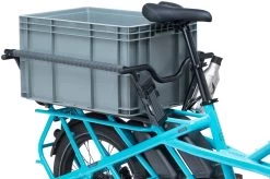 TERN Kindersitzbank "Clubhouse" Mit Reling Sitzpolster -Fahrradersatzteile tern clubhouse mit eurbox montiert