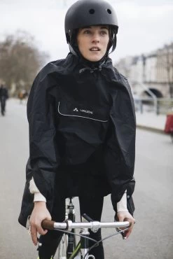 Vaude Valdipino Regen-Poncho -Fahrradersatzteile vaude valdipino regen poncho schwarz action